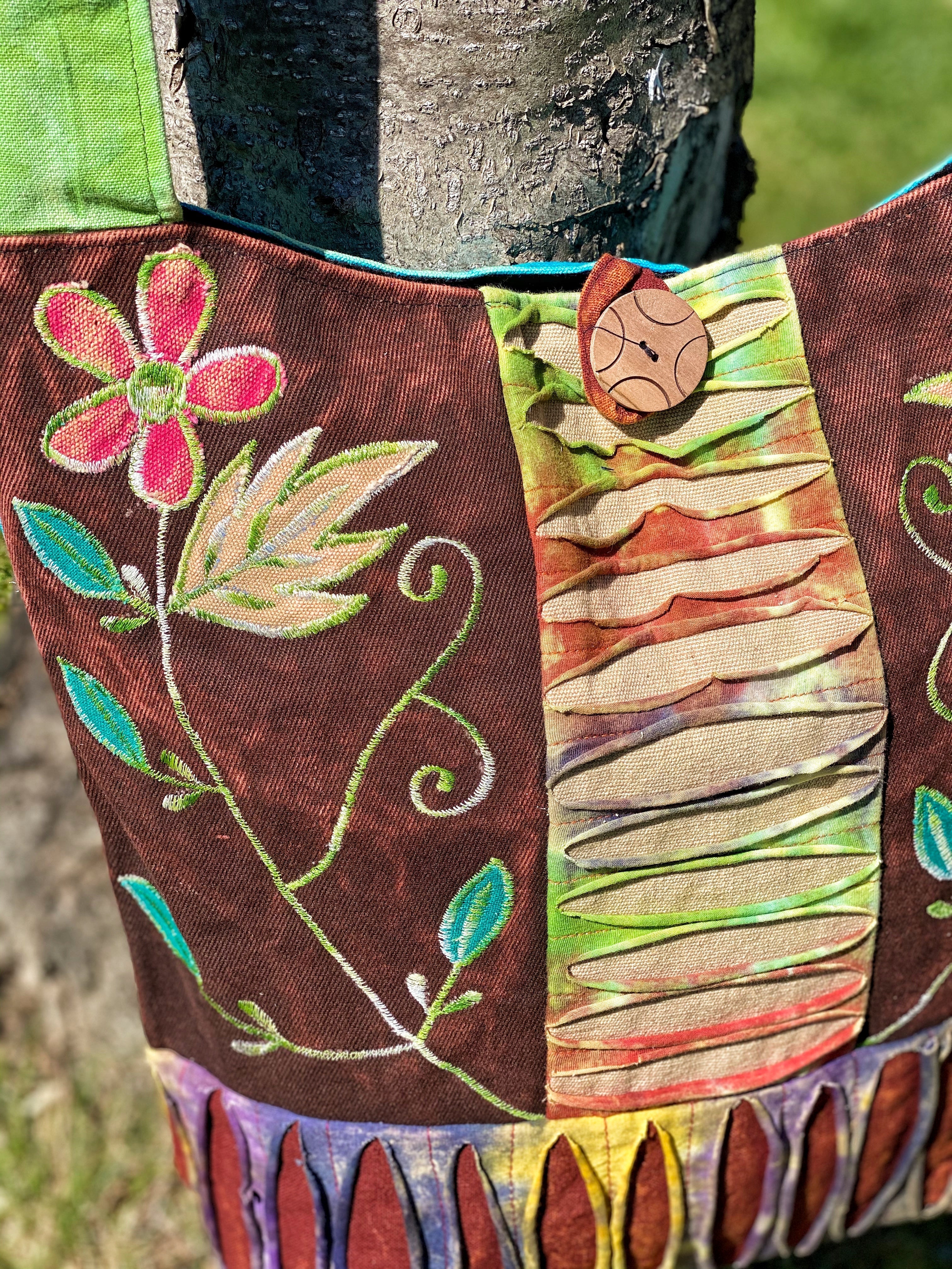 ENCHANTING WILDWOOD LARGE COTTON TOTE / BAG - Image 5